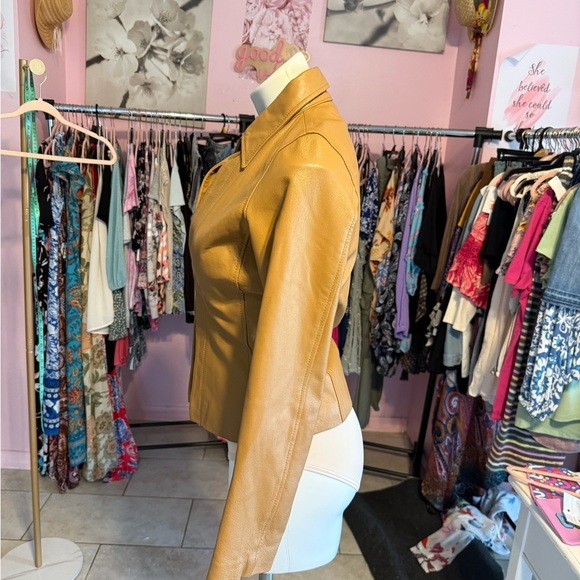 Rampage Tan Leather Women's Jacket - Picture 4 of 8